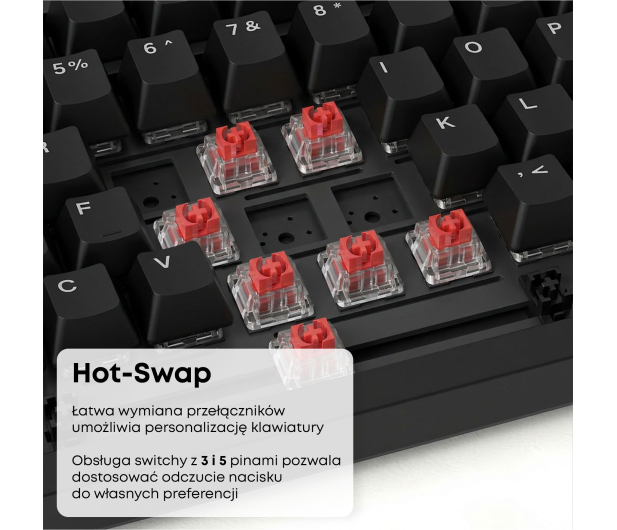 Ajazz AK820 Red Switch czarna - 1536376 - zdjęcie 9